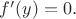 $f'(y)=0.$