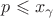 $p \leqslant x_\gamma$ $p \leqslant x_\gamma$