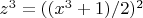 $z^3=((x^3+1)/2)^2$