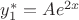 $y^*_1=Ae^{2x}$