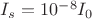 $I_s = 10^{-8} I_0$