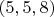 $(5,5,8)$
