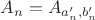 $A_n=A_{a'_n,b'_n}$