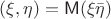 $(\xi, \eta)=\mathsf{M}(\xi \bar\eta)$