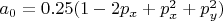 $a_0=0.25(1-2p_x+p_x^2 + p_y^2)$