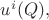 $u^i(Q),$ $u^i(Q),$