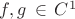 $f, g \,\in\,C^1$