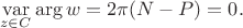 $$\mathop{\operatorname{var}} \limits_{z \in C} \arg w = 2 \pi (N - P) = 0.$$