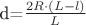 d=$\frac{2R\cdot(L-l)}{L}$ d=$\frac{2R\cdot(L-l)}{L}$