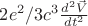 $2e^2/3c^3 \frac{d^2 \vec V}{dt^2}$