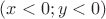 $(x<0; y<0)$