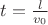 $t=\frac{l}{v_0}$
