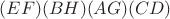 $(EF)(BH)(AG)(CD)$