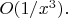$O(1/x^3).$