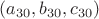 $(a_{30}, b_{30}, c_{30})$