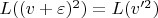 $ L((v + \varepsilon)^2) = L(v'^2) $