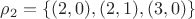 $\rho_2=\{(2,0),(2,1),(3,0)\}$