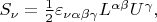 $S_\nu=\tfrac{1}{2}\varepsilon_{\nu\alpha\beta\gamma}L^{\alpha\beta}U^\gamma,$