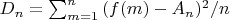 $D_n=\sum_{m=1}^n {(f(m)-A_n)^2}/n$