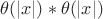 $\theta(|x|)\ast\theta(|x|)$