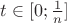 $t \in [0;\frac{1}{n}]$