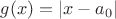 $g(x) = |x-a_0|$
