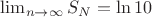 $\lim_{n\to\infty} S_N=\ln 10$