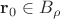$\mathbf r_0\in B_{\rho}$