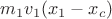 $m_1v_1(x_1-x_c)$ $m_1v_1(x_1-x_c)$