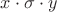 $x\cdot\sigma\cdot y$