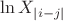 $\ln X_{|i-j|}$
