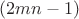 $(2mn-1)$