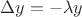$\Delta y=-\lambda y$