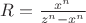 $R=\frac{x^n}{z^n-x^n}$