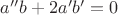 $a''b+2a'b'=0$