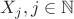 $X_j, j \in \mathbb{N}$