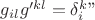 $g_{il}g'^{kl}=\delta^k_i 