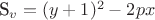 S_v=(y+1)^2-2px