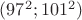 $(97^2;101^2)$