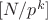 $[N/p^k]$