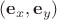 $(\mathbf e_x, \mathbf e_y)$