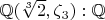 $ \mathbb Q {(\sqrt[3] 2, \zeta_3)} : \mathbb Q$