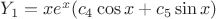 $Y_1чн=xe^x(c_4\cos x+c_5\sin x)$