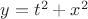 $y=t^2+x^2$