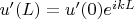 $u'(L)=u'(0)e^{ikL}$