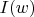 $I(w)$