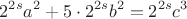 $$2^{2s}a^2 + 5 \cdot 2^{2s}b^2 = 2^{2s}c^3$$