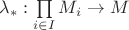 $\lambda_*:\prod\limits_{i\in I}M_i\to M$