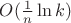 $O(\frac1n \ln k)$