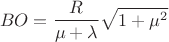 $$BO=\frac{R}{\mu+\lambda}\sqrt{1+\mu^2}$$